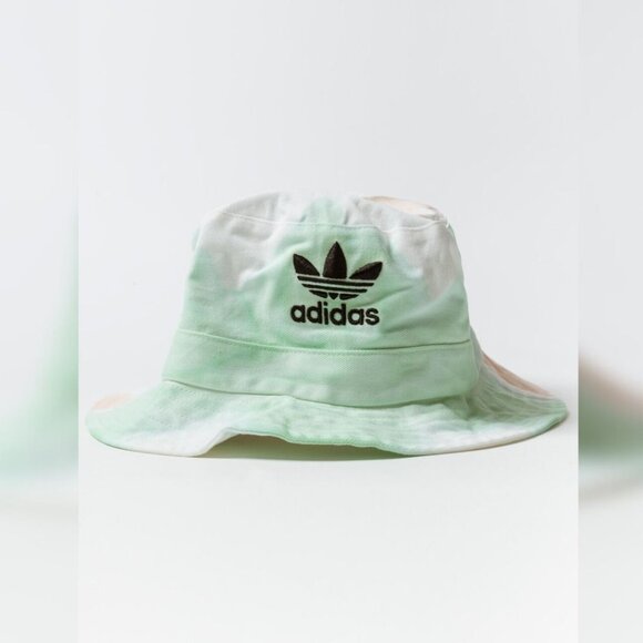 Adidas Tie-dye Bucket Hat White Green Orange OSFA Unisex - Picture 3 of 5